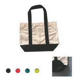 Custom Canvas Tote Shopping Bag, 13 3/4" L x 15 3/4" W x 4" H