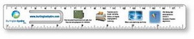 Custom .015 White Plastic Punched Clip Bookmark - 1"x7.25", Full Color