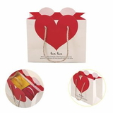 Custom Big Heart Gift Paper Bag, 8 5/8