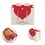 Custom Big Heart Gift Paper Bag, 8 5/8" L x 6 1/2" W x 4" H, Price/piece