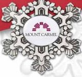 Custom Two-Sided Mirror Image Non-Imprinted Pewter Snowflake Ornament