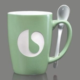 Custom Winfield Mug & Spoon - 15oz Green