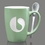 Custom Winfield Mug & Spoon - 15oz Green, Price/piece