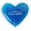 Custom Blue Heart Hot/ Cold Pack with Gel Beads, 4" L x 3 3/4" W x 1/2" Thick, Price/piece