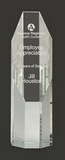Custom Clear Octagon Crystal w/ Slanted-Top Tower Award M, 7 1/2