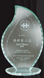 Custom Flame Award with Pearl Edge - Large, 10