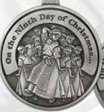 Custom Twelve Days Of Christmas Mini Ornament (Day 9 - Nine Ladies Dancing), 1.875