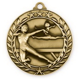 Custom 2 3/4'' Female Gymnastics Wreath Award Medallion