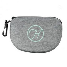 Custom U-Bag Heathered Jersey Knit-Neoprene Utility Bag, 8.25" W x 6" H x 1.25" D