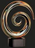 Custom Top Achievement Art Glass Award, 9 1/4