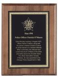 Custom Executive Walnut Plaque Award with Black Plate (7