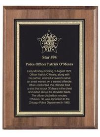 Custom Executive Walnut Plaque Award with Black Plate (7"x9")