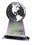 Custom Clear Tall Globe Award (7 1/2" x9 1/4" x3/4") Screen-Printed, Price/piece