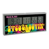 Custom Clock - Silver Countdown Clock With 4 Color Process, 4 3/8