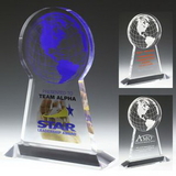 Custom Tall Globe Award (Laser Engraved) 7 1/2