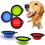 Custom Collapsible Soft Pet Dog Bowl, 5 1/4" Diameter, Price/piece