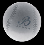 Custom Crystal Ball Paperweight (Baseball), 2 1/4