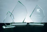 Custom Large Distinct Summit Jade Glass Award (8 1/4