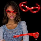 Custom Light Up Red Flashing Glasses