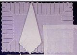 8 Piece Placemat And Napkin Set With Hemstitch And Dots