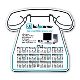 Telephone Shape Hard Top Custom Printed Calendar Mouse Pad 1/8" Rubber Base