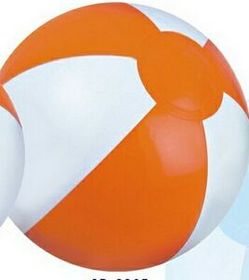 Custom 24" Inflatable Orange & White Beach Ball