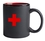 Custom 11 Oz. Hilo C-Handle Mug (Matte Black/Red), Price/piece
