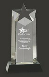 Custom Star Shimmer Crystal Tower Trophy Award M, 10 1/8