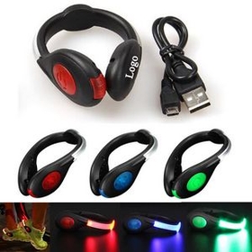 Custom USB Charging LED Shoes Clip Light, 3.54"" L x 2.36" W x 1.3" H