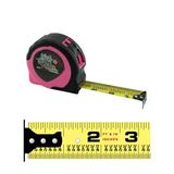 Custom Women's Pink Retractable Power Tape Measure - Dome Label (12'x5/8