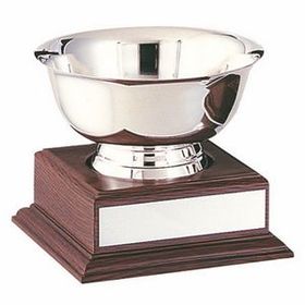 Custom Paul Revere Silver Bowl Trophy On Base (6")