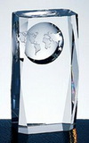 Custom 114-C532  - Posh Globe Column Award-Optic Crystal