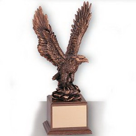 Custom Electroplated Bronze Eagle Trophy (15 1/2")
