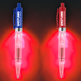 Custom Light Up Pen w/ Red Color LED Light, 5 1/2