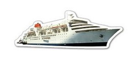 Custom Cruise Ship Shaped Magnet - (4.38 Sq. In. 30 MM Thick), 3.5" W x 1.25" H x 30mm Thick
