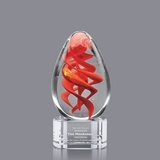 Custom Helix Hand Blown Art Glass Award