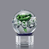 Custom Aquarius Small Hand Blown Art Glass Award