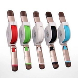 Custom 2 in 1 Retractable USB Charging Data Cable, 4.9