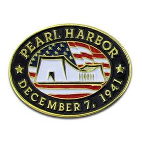 Blank Pearl Harbor Remembrance Pin, 1" H