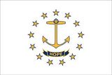 Custom Endura Poly Mounted Rhode Island State Flag (12