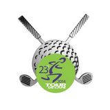 Custom Magnetic Crossed Clubs Removable Ball Marker, 2
