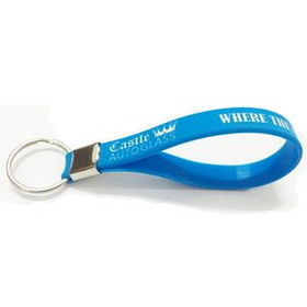 Custom Silicone Bracelet Keychain, 8" L x 1/2" W