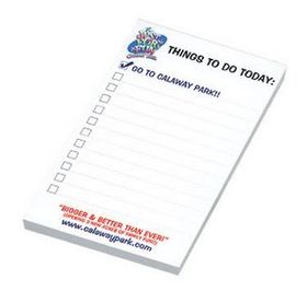 Custom 100 Sheet Non Sticky Note Pad - 1 Color (3 3/4"x5 3/4")