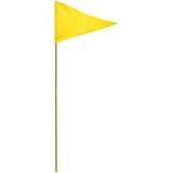 Custom Yellow Day-Glo Plasti-Cloth Mounted Real Estate Flag Pennant