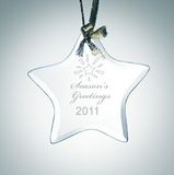 Custom Beveled Star Jade Glass Ornament Award, 3 3/4