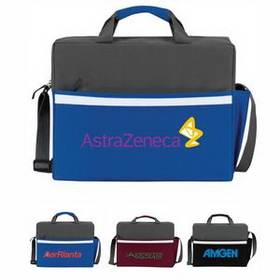 Two-Tone Accent Brief Bag, Personalised Briefcase, Custom Logo Briefcase, Printed Briefcase, 15.5" L x 12" W x 4" H
