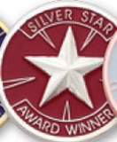 Blank Silver Star Award Winner Pin (1