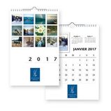 Large Wall Calendar w/ Stock Images (11 1/2