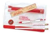 Custom Clear Translucent Pouch School Kit (2 Pencils/6
