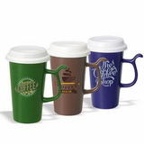 Coffee mug, 13 oz. Ceramic Mug with Silicone Lid, Personalised Mug, Custom Mug, Advertising Mug, 6.0625
